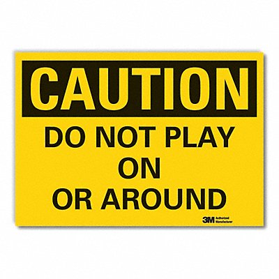 Caution Sign 10 x 14 in Non-PVC Polymer