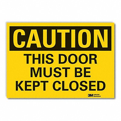 Door Instrctn Caution Rflct Label 5x7in