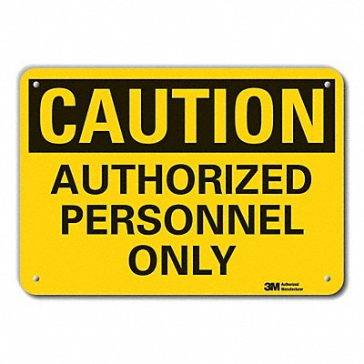 Caution Sign 7 inx10 in Plastic