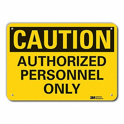 Rflctv Auth Person Caut Sign 10x14in Alu