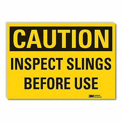 Caution Sign 10in x 14in Non-PVC Polymer