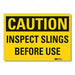 Fall Caution Rflct Label 7 in x 10 in