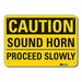 Caution Sign 7 in x 10 in Plastic