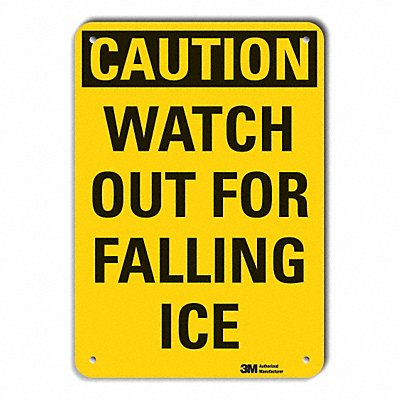 Caution Sign 7 in x 10 in Aluminum