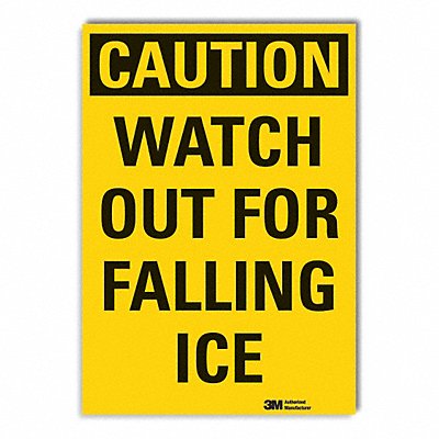 Icy Caution Rflct Label 3.5in x 5in