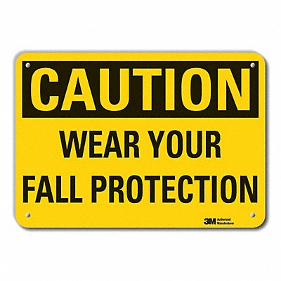 Caution Sign 7 in x 10 in Plastic