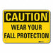 Caution Sign 7 in x 10 in Plastic
