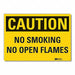 No Smoking Caution Rflctv Label 7inx10in
