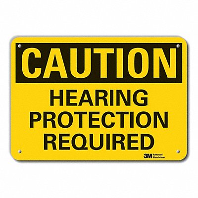 Caution Sign 7 inx10 in Plastic