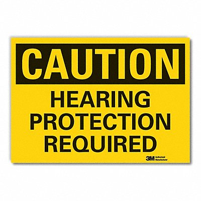 Hearing Caution Rflctv Label 7inx10in
