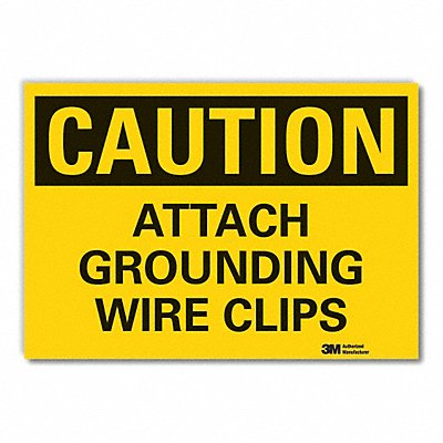 Caution Sign 7in x 10in Non-PVC Polymer