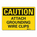 Caution Sign 7in x 10in Non-PVC Polymer