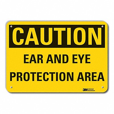 Caution Sign 7 in x 10 in Plastic