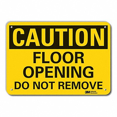 Caution Sign 7 in x 10 in Aluminum