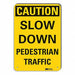 Caution Sign 7 in x 10 in Aluminum