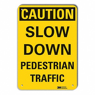 Caution Sign 14 inx10 in Plastic