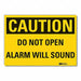 Door Instructn Caution Rflct Labl 7x10in
