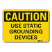 Rflct Grounding Caut Sign 10x14in Alum