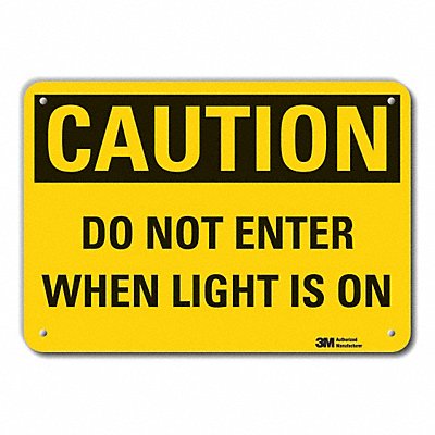 Caution Sign 7 in x 10 in Plastic