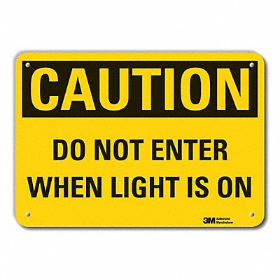 Caution Sign 10 inx14 in Plastic