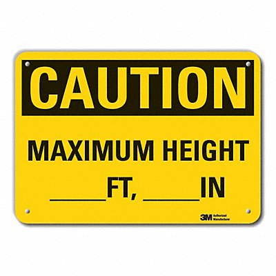 Caution Sign 7 inx10 in Plastic