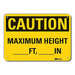 Caution Sign 10 inx14 in Plastic