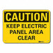 Rflct Elec Panel Caut Sign 10x14in Alum