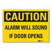 Door Instruction Caution Label 3 1/2x5in