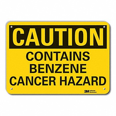 Caution Sign 7 in x 10 in Plastic