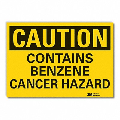 Benzene Caution Rflctv Label 5inx7in