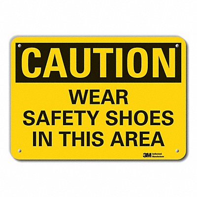 Caution Sign 10 in x 14 in Plastic