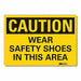 Foot Caution Rflct Label 7 in x 10 in