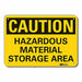 Caution Sign 7 in x 10 in Plastic