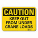 Rflct Crane Hoists Caution Sign 10x14in