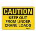 Crane  Hoists Caution Rflctv Labl 5x7in