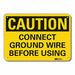 Caution Sign 7 in x 10 in Plastic
