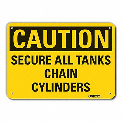 Rflct Cyl Handling Caution Sign 10x14in