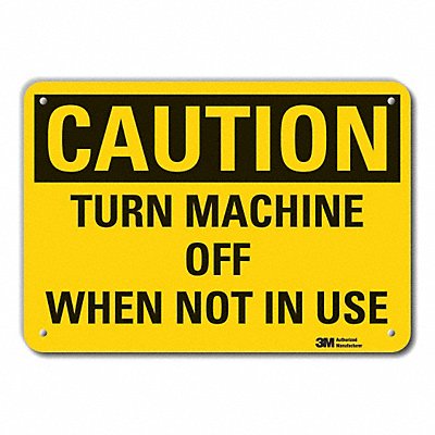 Rflctv Mach Operation Caut Sign 10x14in