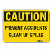 Caution Sign 7 in x 10 in Aluminum