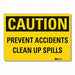 Spill Cntrl Caut Rflct Label 10inx14in