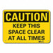 Rflct Keep Clear Cautn Sign 10x14in Alum