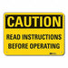 Caution Sign 10 in x 14 in Plastic