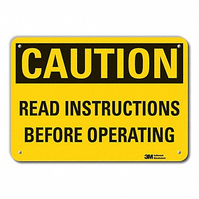 Caution Sign 7 inx10 in Plastic