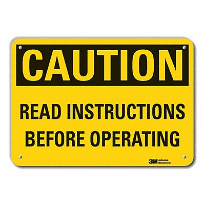 Rflct Info Caution Sign 10x14in Alum
