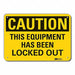 Rflct Lockout Tagout Caut Sign 10x14in