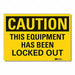 Lockout Tagout Caution Rflct Lbl 5x7in