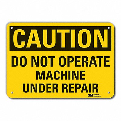Caution Sign 7 inx10 in Plastic