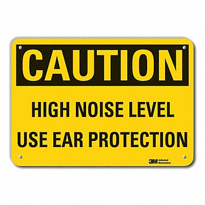 Caution Sign 7 in x 10 in Plastic