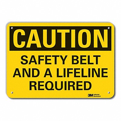 Caution Sign 10 in x 14 in Plastic