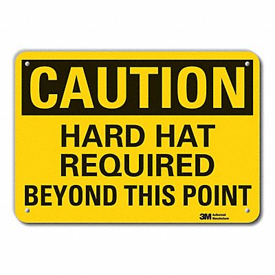 Caution Sign 7 inx10 in Plastic